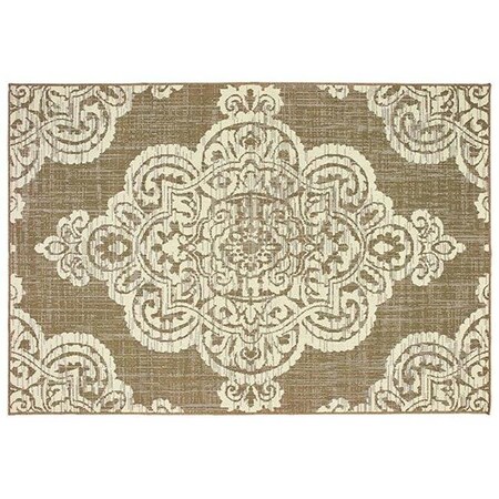 Oriental Weavers Oriental Weavers M5929J160230ST Marina Indoor Outdoor Outdoor Oriental Rectangle Area Rug; Tan - 5 ft. 3 in. x 7 ft. 6 in. M5929J160230ST